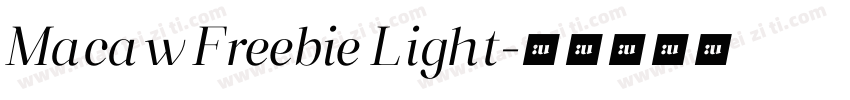 Macaw Freebie Light字体转换